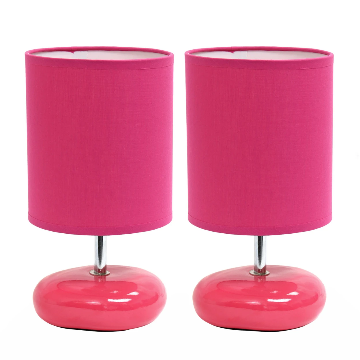 

Simple Designs Stonies Small Stone Look Lamp 2 Pack - Pink