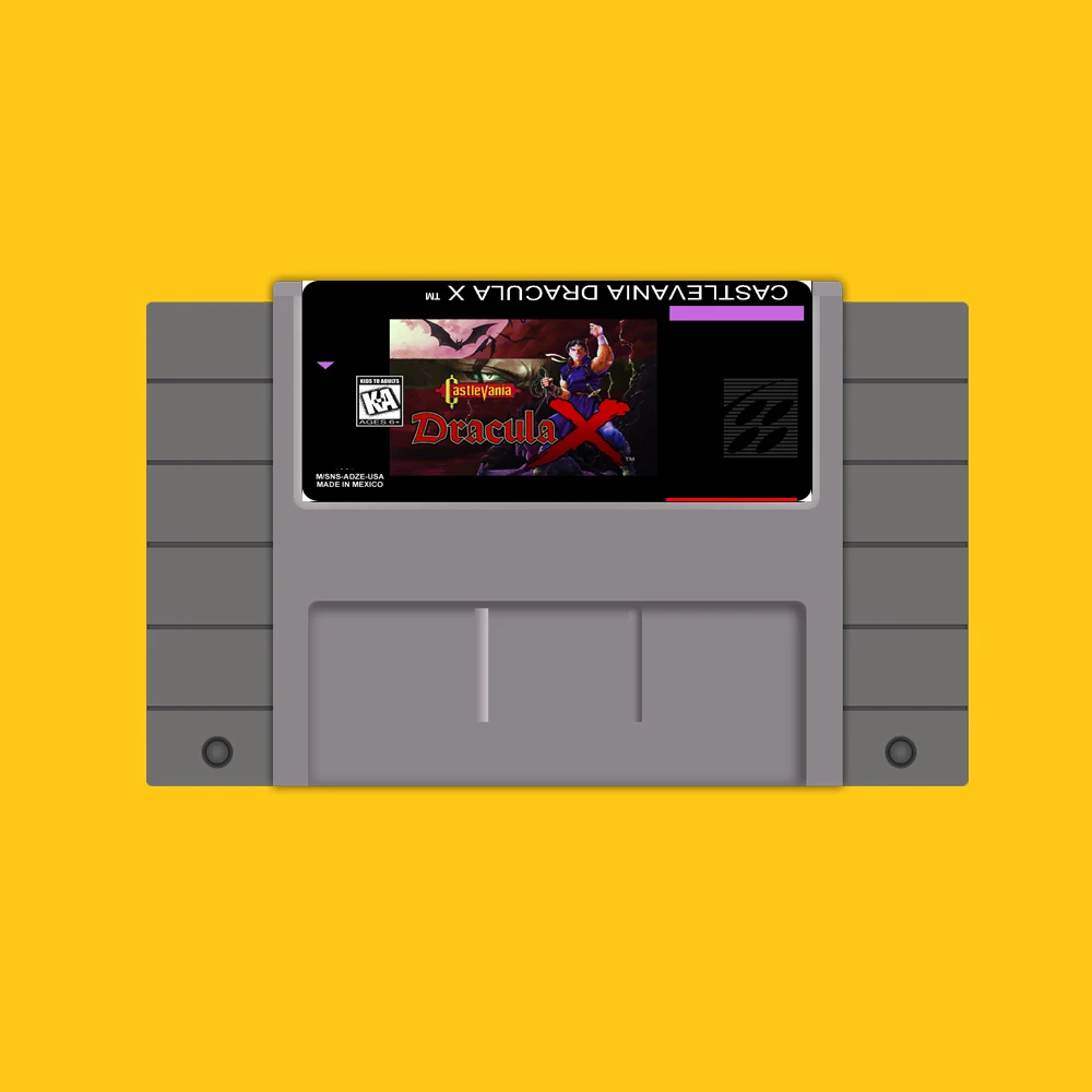 Сохраните файл Castlevania Dracula X 16 Bit игровая карта для игрока США NTSC | Электроника
