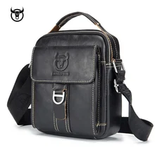 Мужская винтажная сумка-мессенджер из натуральной кожи, мужская повседневная многофункциональная маленькая сумка через плечо с клапаном, мужская сумка-мессенджер