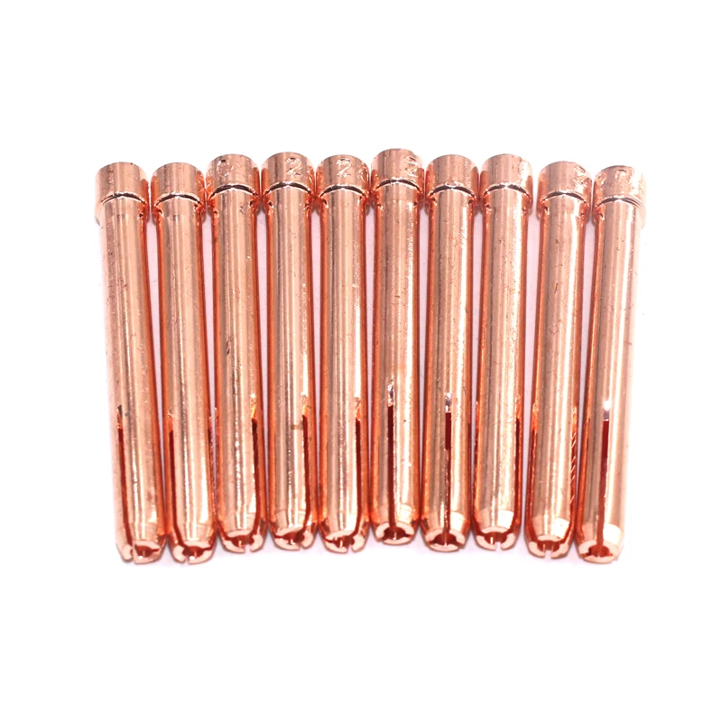 10Pcs Welding Tools Consumables TIG Inverter DC Welding Machine Equipment 2.0mm WP17 18 26 Torch Tungsten Collet body and Collet