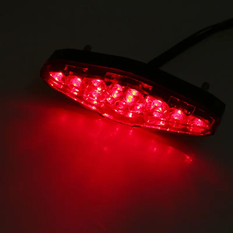 For Honda For Ducati 1PC 12V Motorcycle ATV Rear Stop Brake Light Red 15 LED Tail Running Lamp Waterproof Mayitr