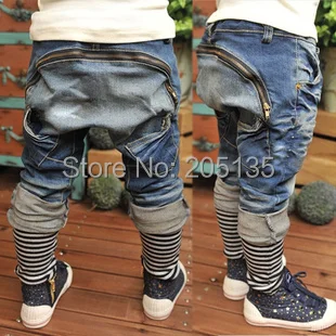 2016 marque nouveaux garçons jeans bébé kidsa casual sarouel printemps automne mode pantalons Fit pour 3