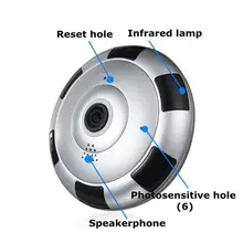 Новый Беспроводной Wi-Fi HD 360 градусов рыбий глаз для панорамный ip Камера сети VR 3D видео безопасности ИК ночного видения движения Обнаружение