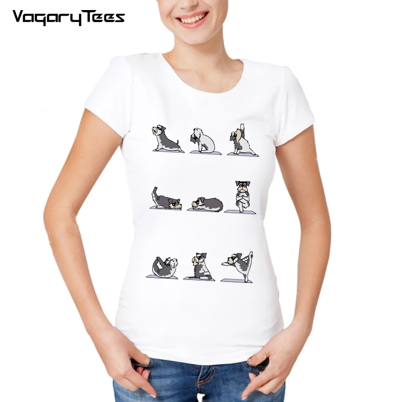 

Miniature Schnauzer Workout T Shirt Summer High Quality Animal Fitness T-Shirt Women men Hipster Streetwear Tops Tee Shirts