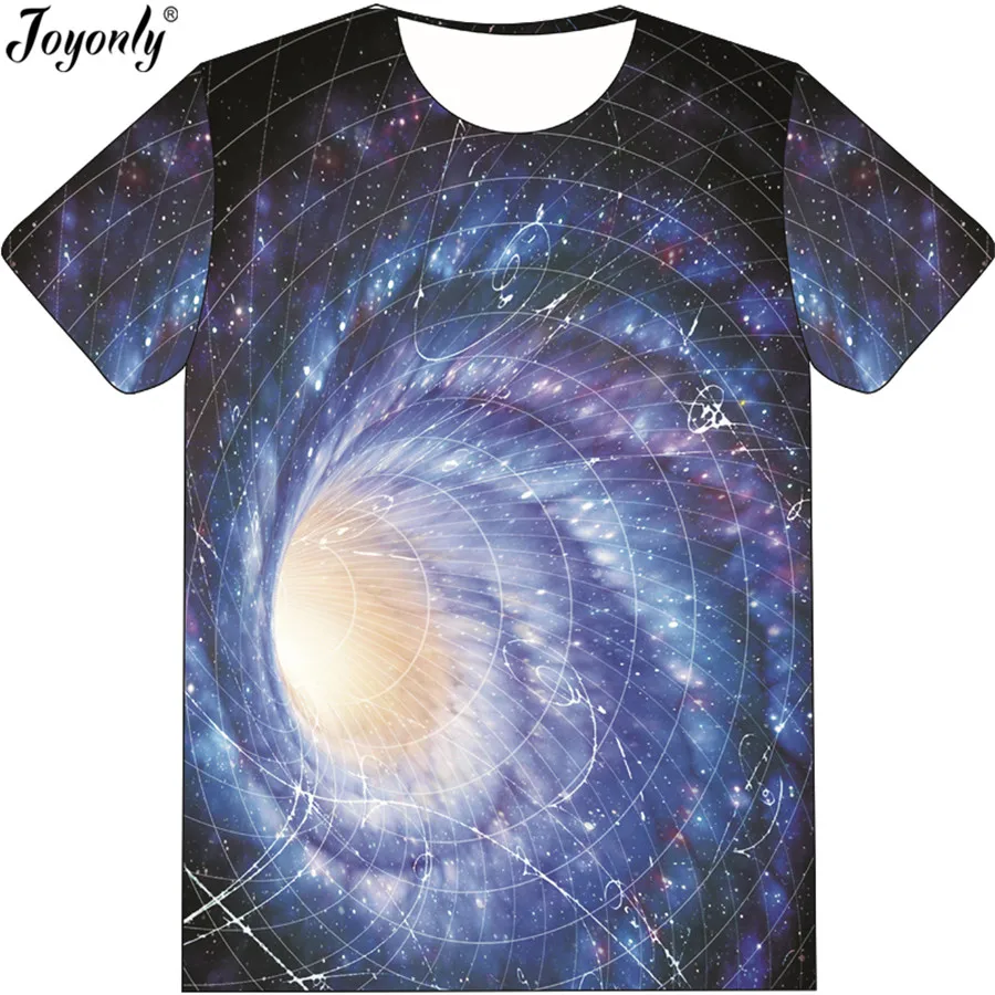

Joyonly 2018 Summer Boys Girl Short Sleeves T Shirts Galaxy Space Vortex Mosaic 3D Print Tee Tops Children Funny T-shirt Clothes