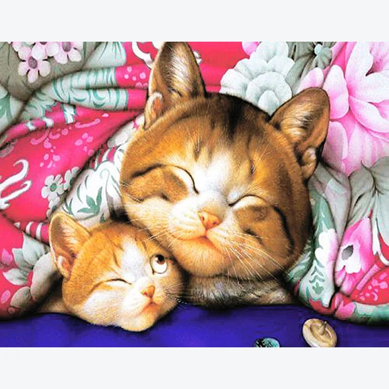 

DIY Diamond Painting Embroidery Full Square/Full Round Fantasy Cat Single Animal Home Decor Wall Painting Broderie Diamant Plein