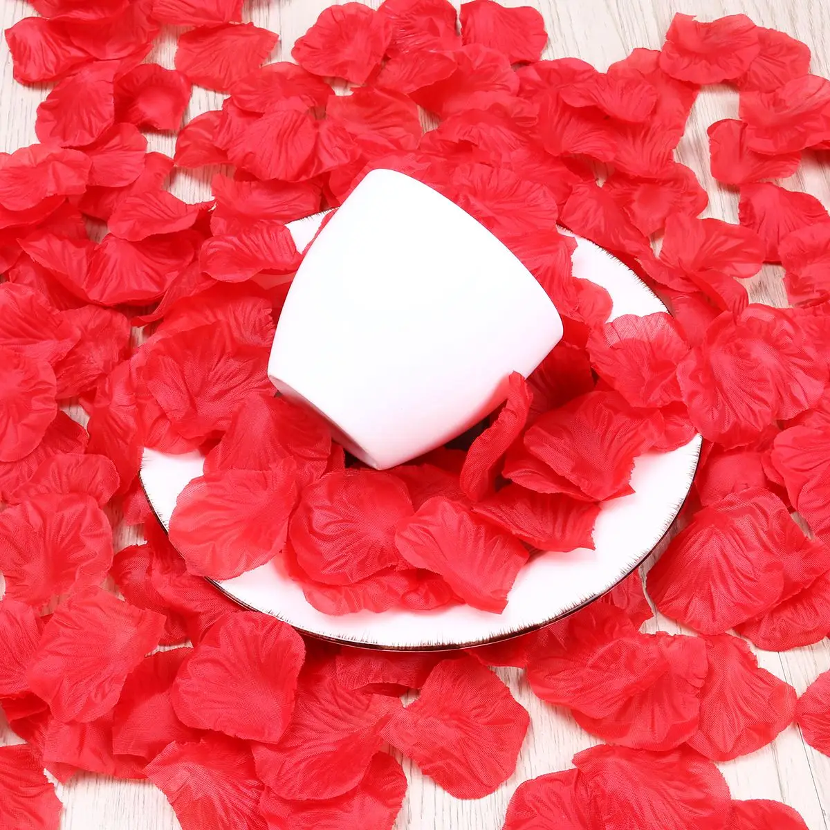 2000 шт шелковые лепестки красной розы реалистичные искусственные цветочные украшения для Свадебная вечеринка