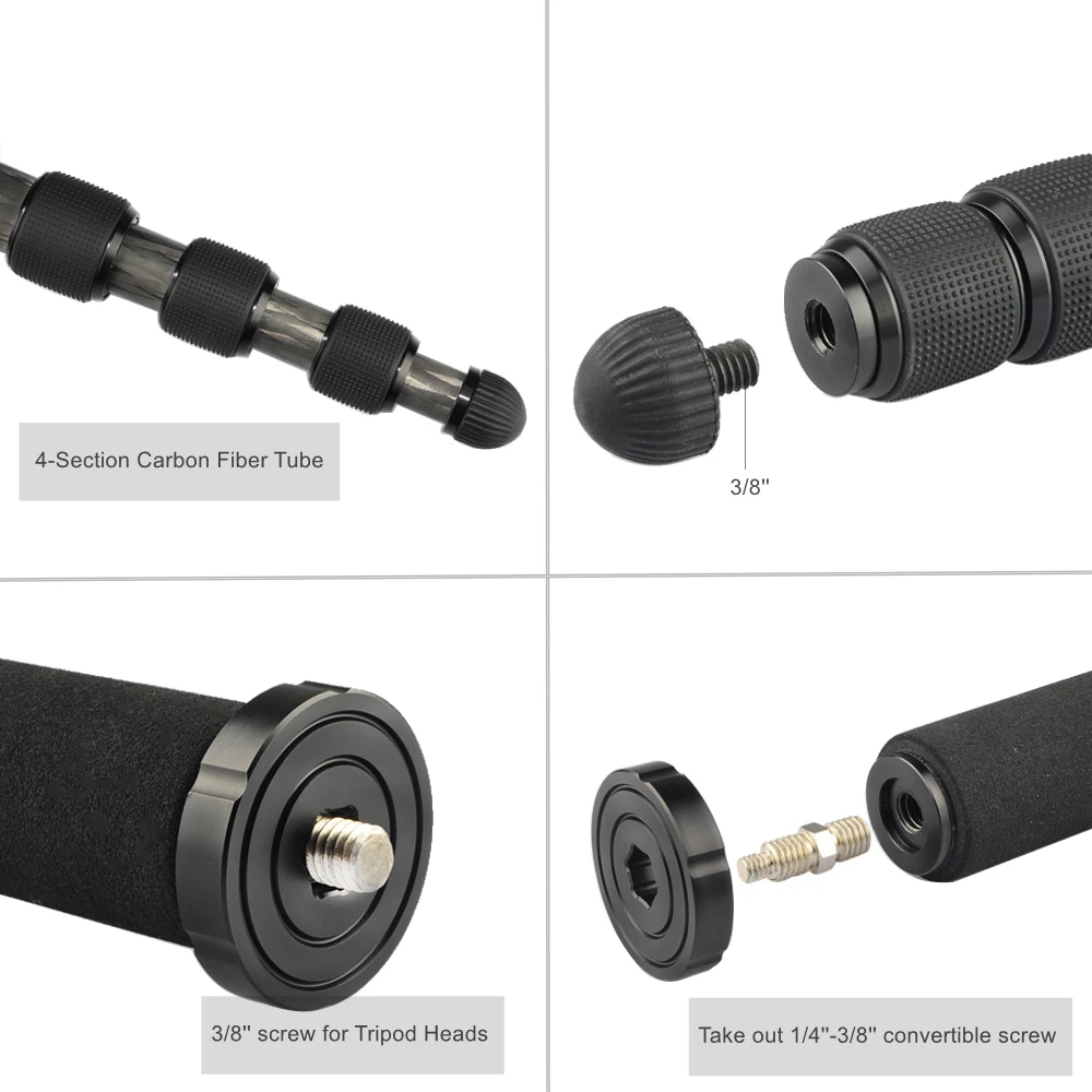 Carbon Fiber Monopod With Folding Base