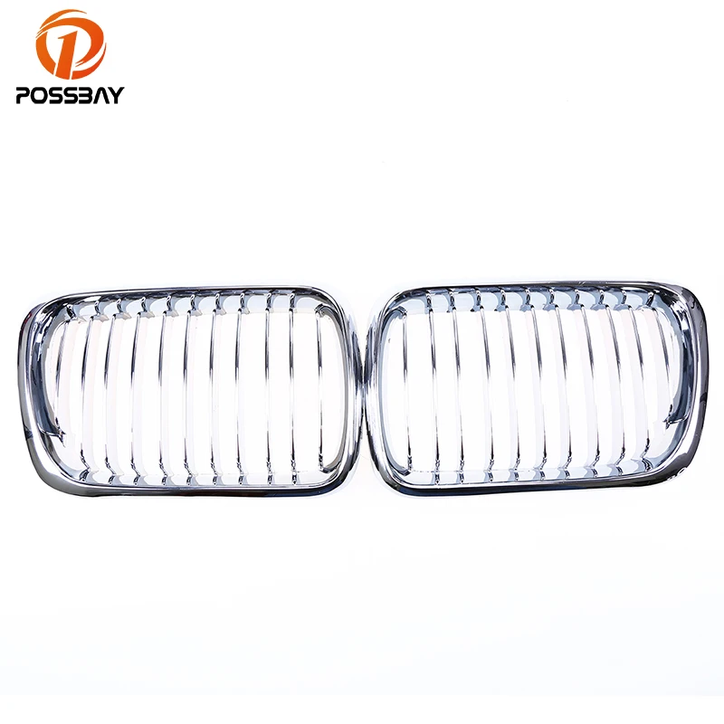 POSSBAY Chrome Plating Auto Car Front Kidney Center Grill Grilles For