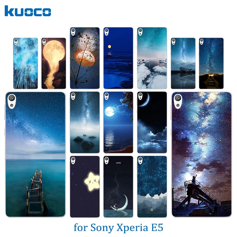 Phone Case Pattern Soft Silicone Coque For Sony Xperia E5 E 5 F3311 F3313 TPU Cover Night Sky Shell |
