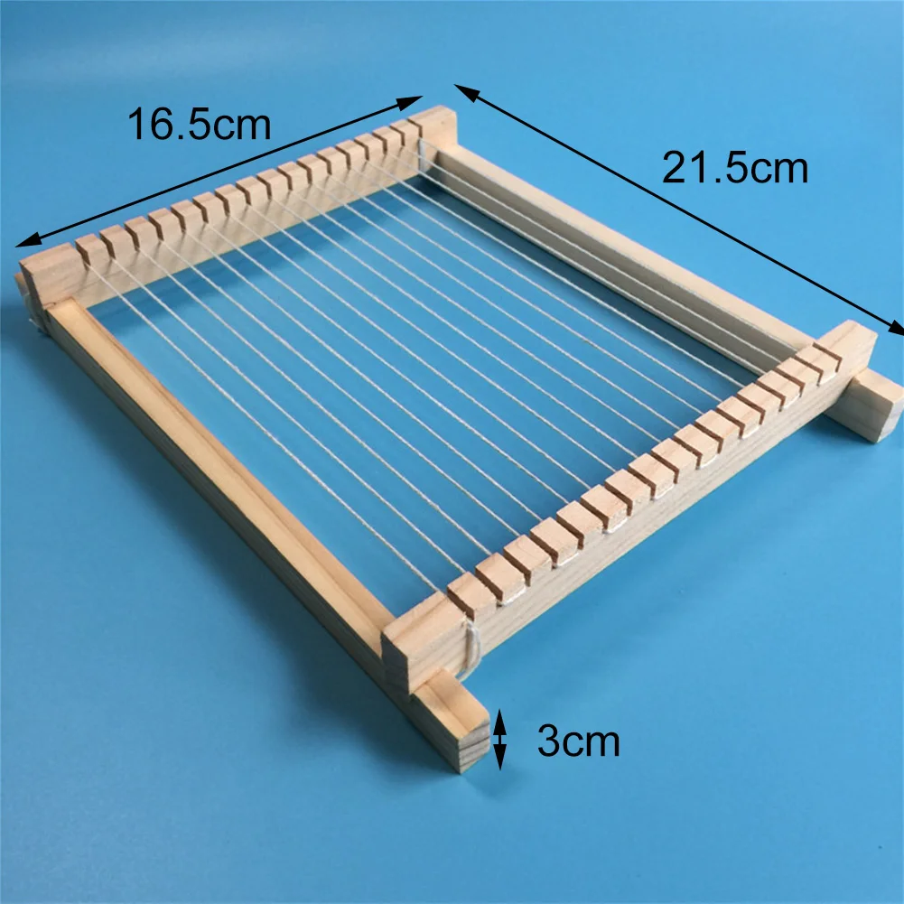 Ткацкий станок с аксессуарами ручной глаз Операционная способность мини eaducatial дети традиционные DIY деревянная ручная вязаная игрушка