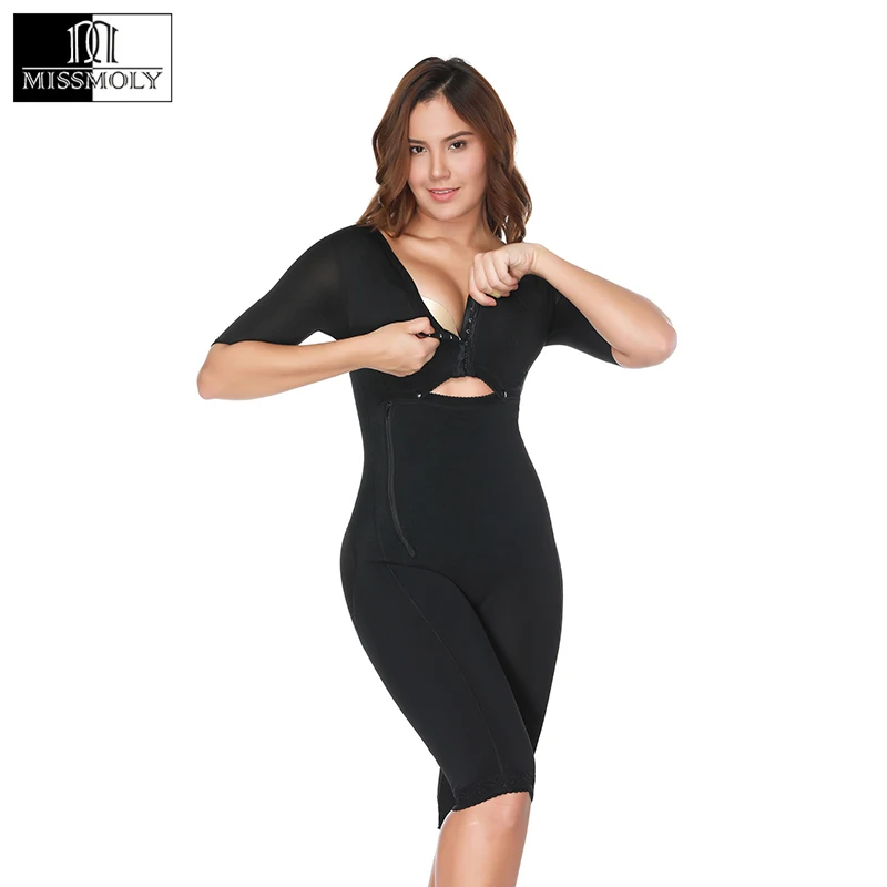 Для женщин Fajas Colombianas Powernet Full Body Shaper послеоперационные боди корсет с функцией