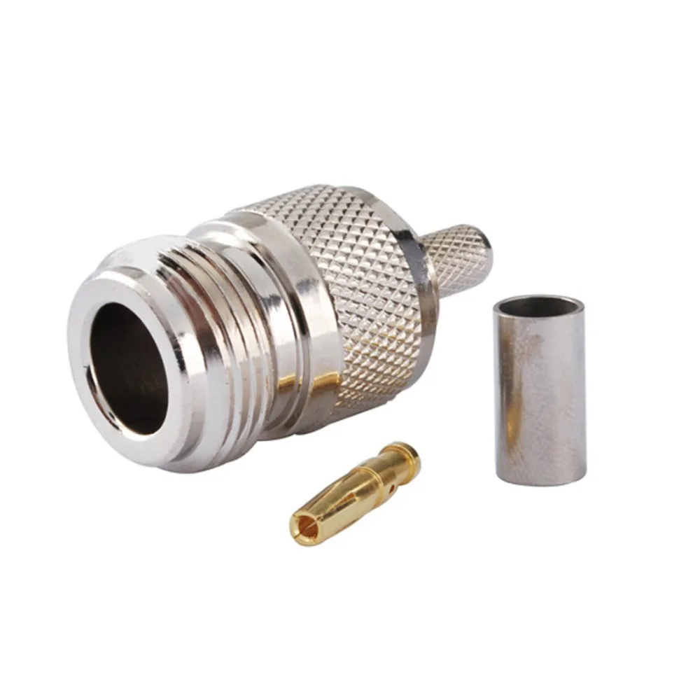 N Female Connector Type Jack Adapter Crimp 50Ohm Pick RG316 RG142 RG174 RF | Обустройство дома