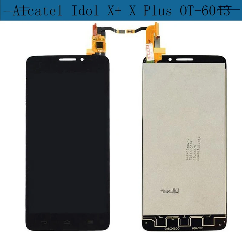 1 шт./лот для Alcatel Idol X + Plus OT-6043 OT6043 6043 6043D OT6043D черно-белый цветной ЖК-дисплей