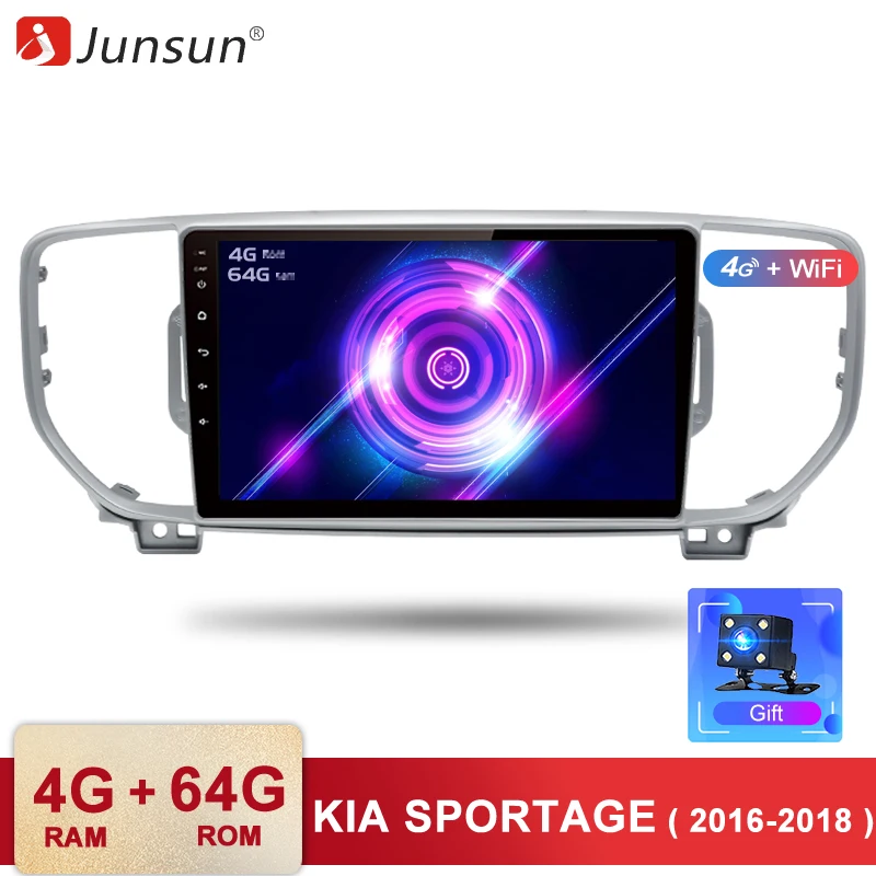 Junsun ram 4G + rom 64 ГБ Android 8 1 автомобильный Радио мультимедийный плеер навигация gps для