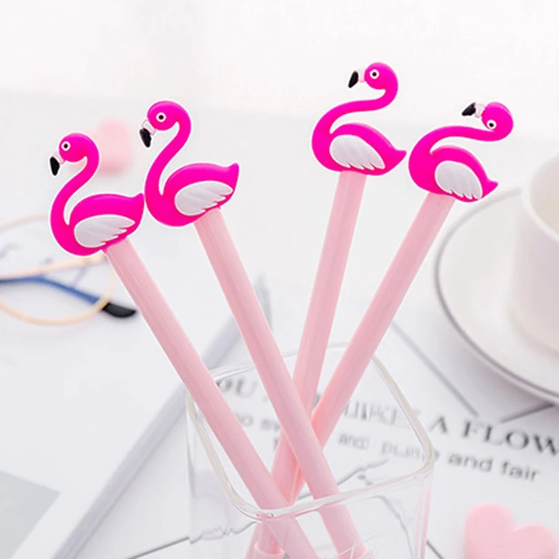 

1 PCS Kawaii Cartoon 0.38mm Writing Pen Lucky Pink Bird Gel Pen Signature Pen Escolar Papelaria School Office Supply