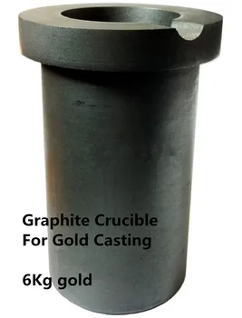 

6kg Gold Melting Graphite Crucible , graphite carbon crucible FOR iron crucible casting
