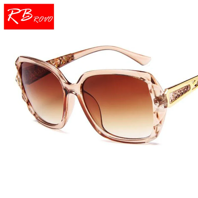 

RBROVO 2018 Big Frame Sunglasses Women Brand Designer Gradient Lens Driving Sun glasses UV400 Oculos De Sol Feminino