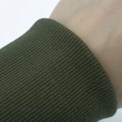 Strecth трикотажные ребристые манжеты пара, отделка одежды, куртка, пальто хлопок стрейч мягкие запонки 1 пара 3,54 дюймов ширина - Цвет: Зеленый