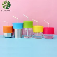 Универсальная стеклянная крышка герметичные чашки Сиппи соломенные крышки силиконовая крышка чашки кухонные принадлежности аксессуары для детей и детей