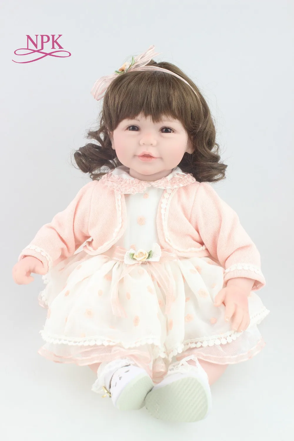 

NPK New Reborn Baby Doll Soft Silicone Vinyl Real Touch Newborn 20inch 50cm princess bebes reborn girl toys bonecas