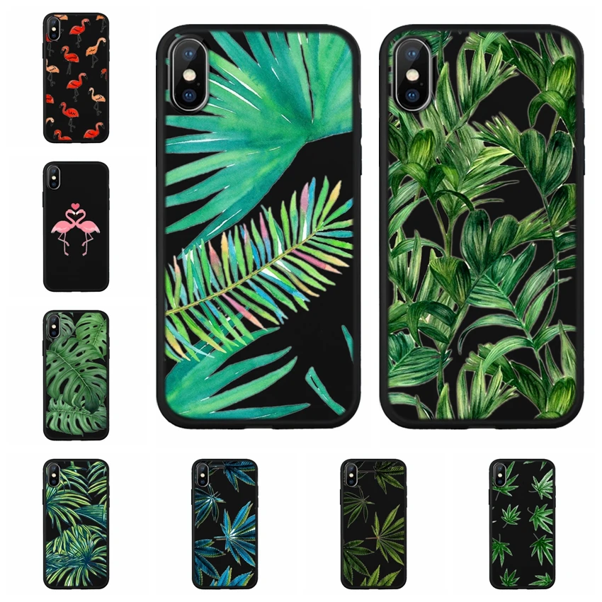 Tropical Floral Flower Vintage Plants Soft Phone Case Cover Fundas For iPhone 6 7 7Plus 8 8Plus X XS Max Z647 |
