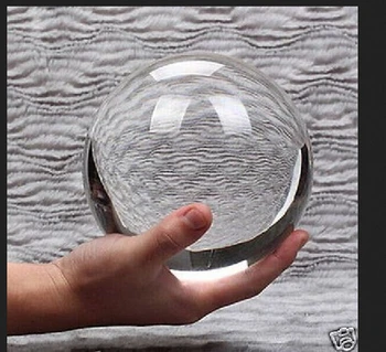

00357fafa<<< 100mm+Stand Asian Rare Natural Quartz Clear Magic Healing Crystal Ball Sphere
