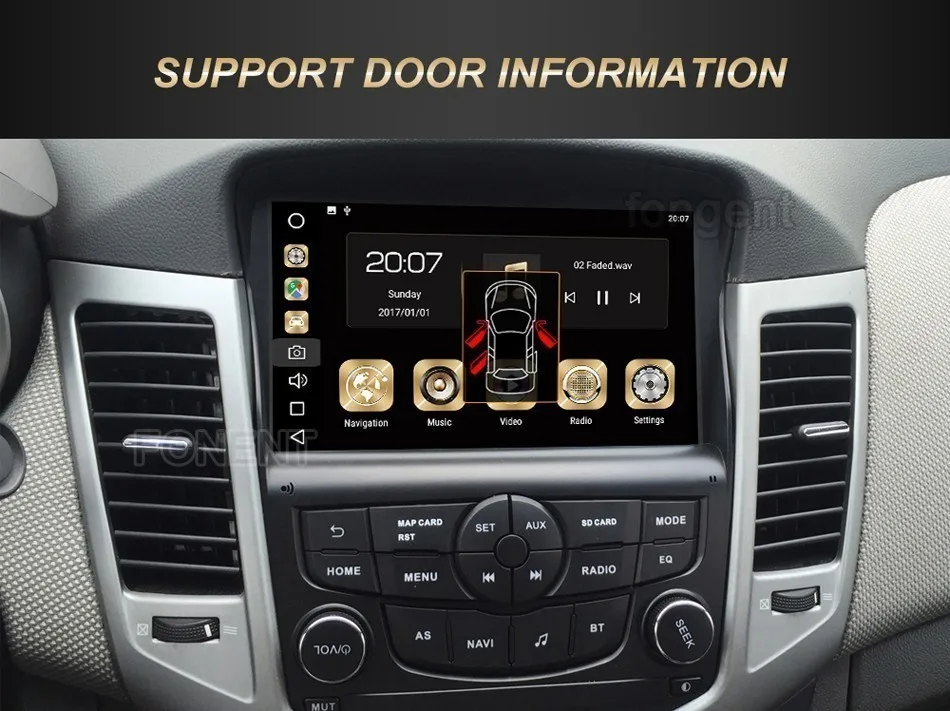 Perfect 8" Android 9.0 Car GPS Radio Player for Chevrolet Cruze 2008 2009 2010 2011 Vehicle PX6 64 GB Auto Stereo Navigator Multimedia 3