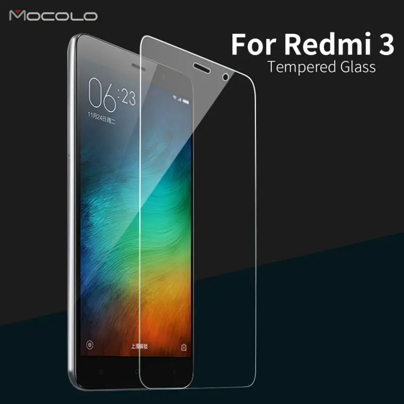 Закаленное стекло для Xiaomi Redmi 3 защитная пленка экрана 0 33 мм Hongmi 3|glass film|glass plastic