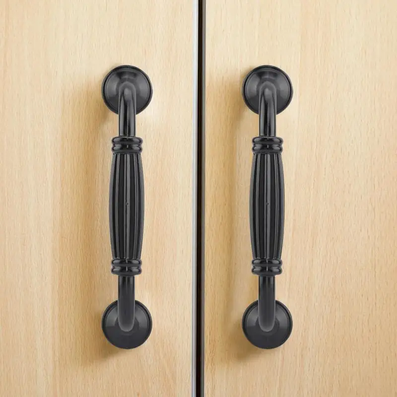 Черный сплав ящик Шкаф Тянет крепкие дверные ручки для шкафа шкаф ящик кухонный шкаф - Цвет: Type 3