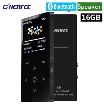 

MP3 Player Bluetooth with Speaker 16GB Lossless Sound Music Player FM Radio E-Book Audio Play Metal Touch Screen C9