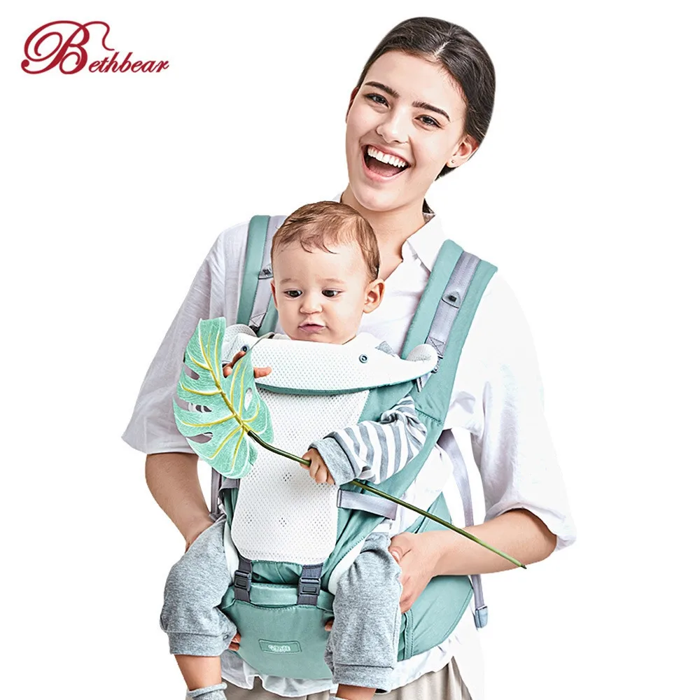 Beth-bear Baby Carrier 4 в 1 Хипсит Mochila Infantil Canguru Детские рюкзаки Bethbear слинг переноски новорожденных 0-36 месяцев - Цвет: Небесно-голубой