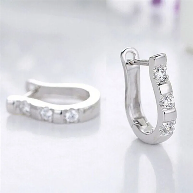 2018 Top Popular Earrings Fashion Women Ladies Girls Ear Hoop Earrings Simple Earrings Jewelry Boucle d'oreille J12#N
