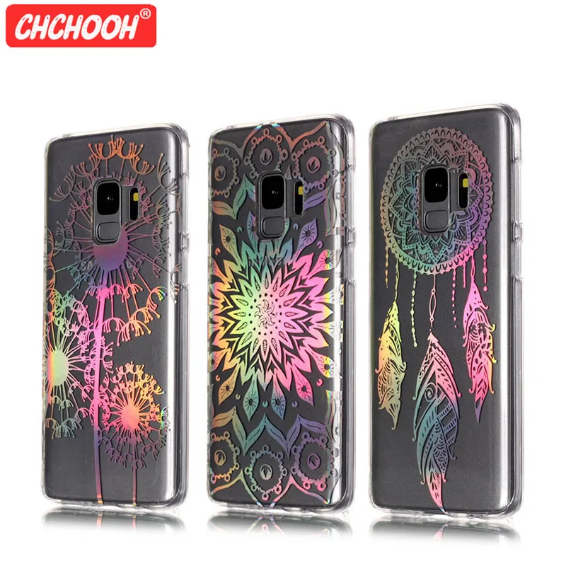 Cases For Samsung S9 S8 Plus Colorful Laser Silicone Soft TPU Back Cover Case Galaxy S3 S4 S5 S6 S7 edge Protect Bag | Мобильные