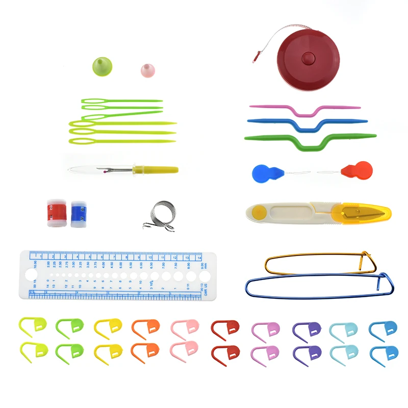 Comprar Looen conjunto de ganchillo 9 Uds asas ergonómicas 2,0 6,0mm agujas de ganchillo tijeras agujas accesorios de costura con organizador de caja