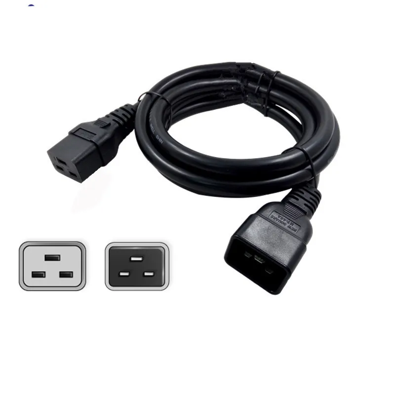 

C19-C20,IEC320 C20 Male Plug To IEC320 C19 Female Power Extension Cable Cord Host Server Engine Room UPS Power Cable Cord 3*1.5