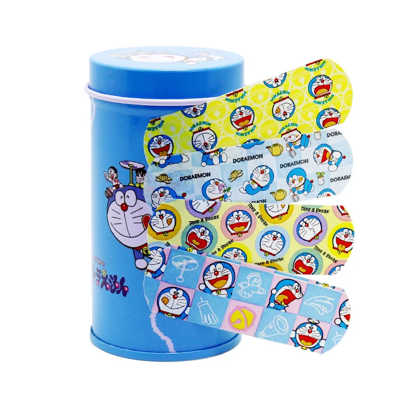 20Pcs Cartoon Waterproof Iron Box Band-aid Cute Breathable Medical Hemostatic Stickers Mini Children Adhesive Bandages