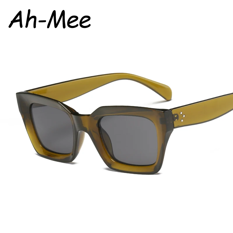 Tanio Kwadratowe okulary przeciwsłoneczne Cat Eye damskie Retro marka Design