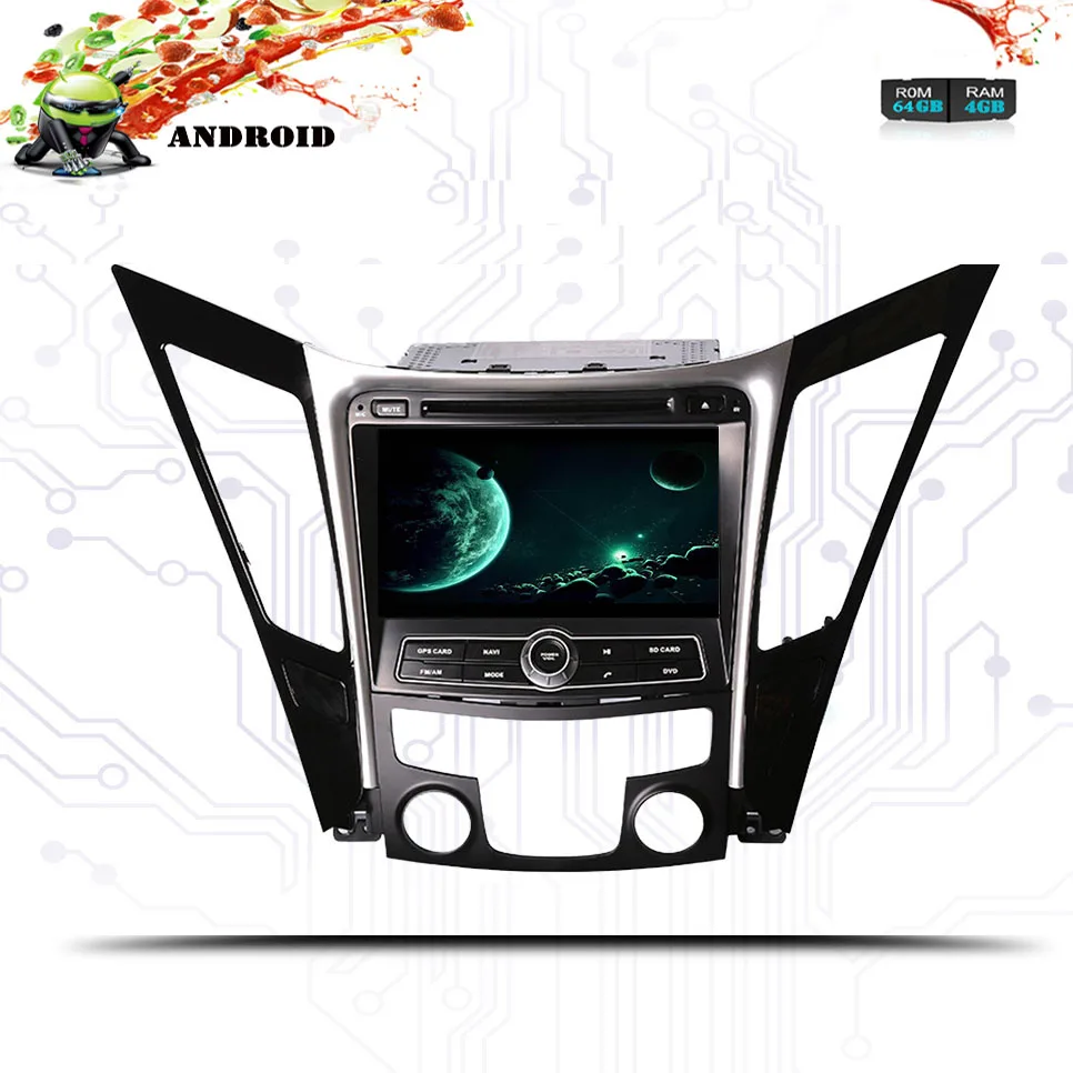

Octa Core Android 9.0 4GB ram+64GB rom car dvd player for hyundai SONATA I40 I45 I50 YF 2011+ radio gps tape recorder Head Unit