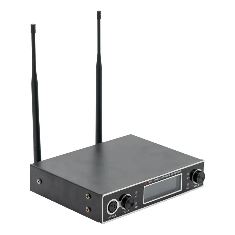 نظام ميكروفون لاسلكي مهني 910 T 2 قناة UHF الديناميكي المهنية 4 سماعات طوق خط مؤتمر