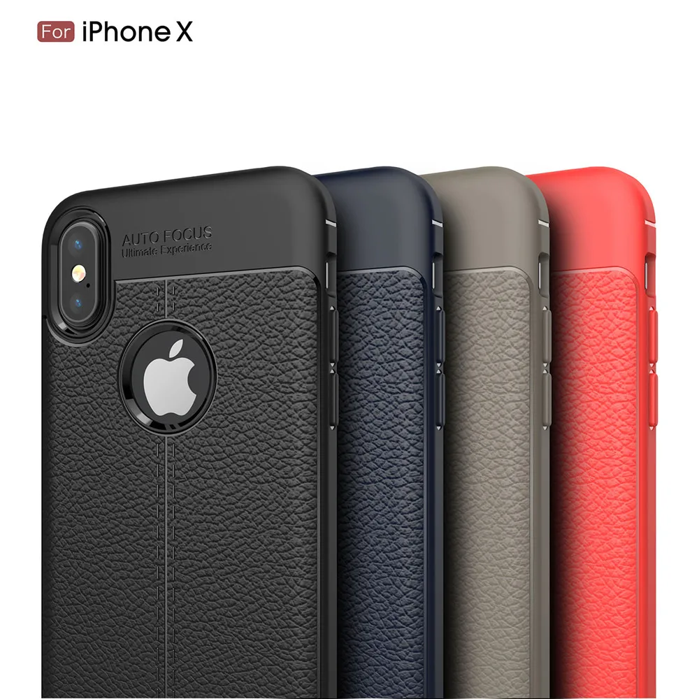 For Apple iPhone 5 5S SE 6 6S 7 8 Plus Bumper Case Soft Matte Luxury Skin Litchi Texture Phone for X XS MAX XR Cover |