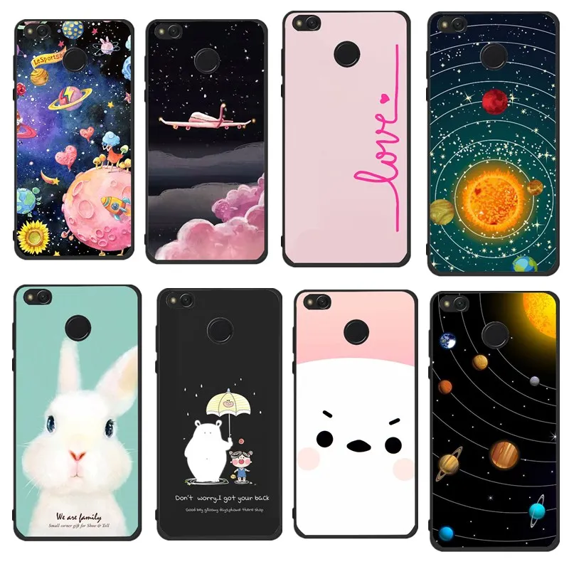 Case For Xiaomi Redmi 4X 4A 5A Cartoon Planet Space Bear Coque Mi A1 5X Funda Note 4 Silicone |