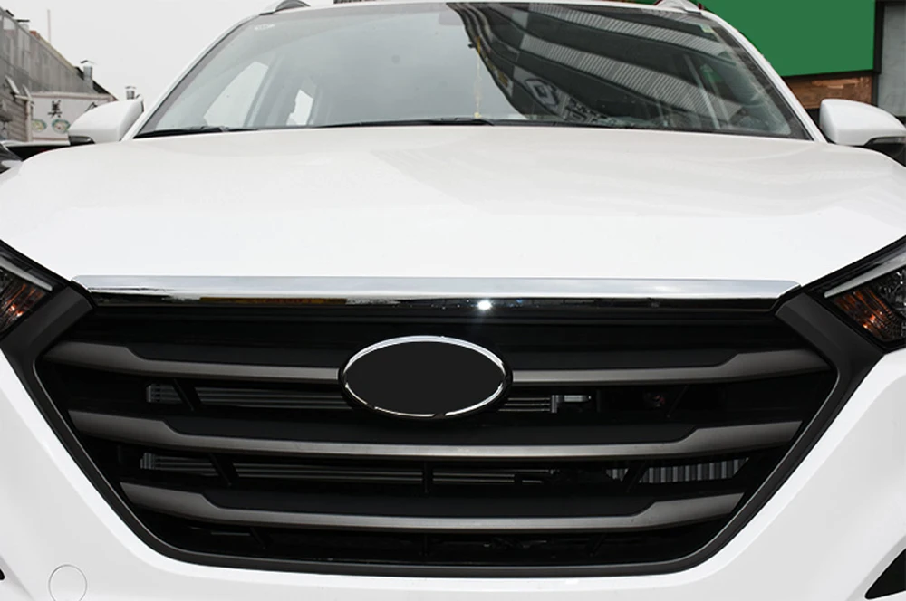 Для Hyundai Tucson ABS хром внешняя Передняя Защитная крышка для капота двигателя стикер отделка
