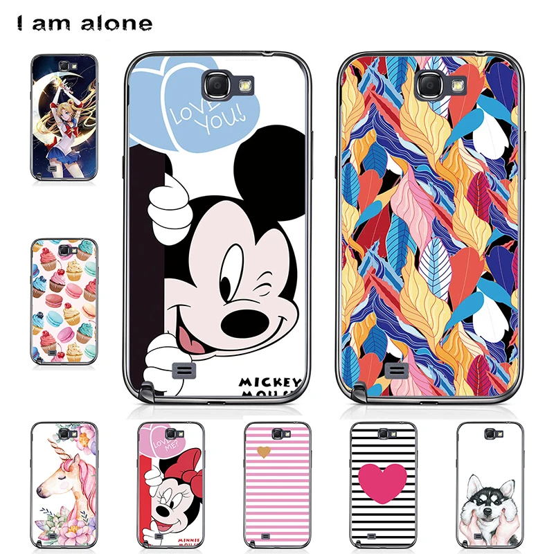 

I am alone Phone Cases For Samsung Galaxy Note 2 II N7100 5.5 inch Hard Plastic Bag Mobile Cellphone Fashion Color Free Shipping