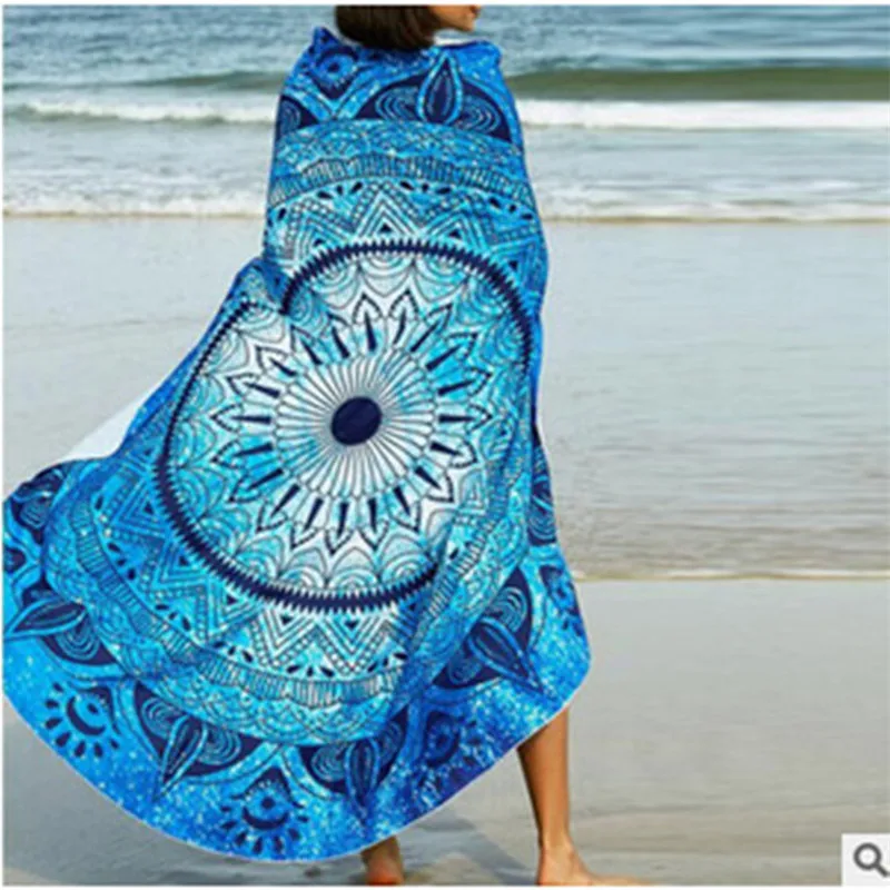 2017 Popular Circle Boho Sunbathe Beach Cover Up Shawl Round Bohemian