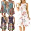 Женское летнее платье без рукавов, повседневное свободное платье в стиле бохо, сарафан большого размера, 2022 ► Фото 2/6