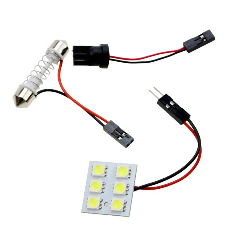

High Quality LED Car Lights Lamps Interior Bulbs 5050 6smd T10 White Auto Reading Lamp Car Light