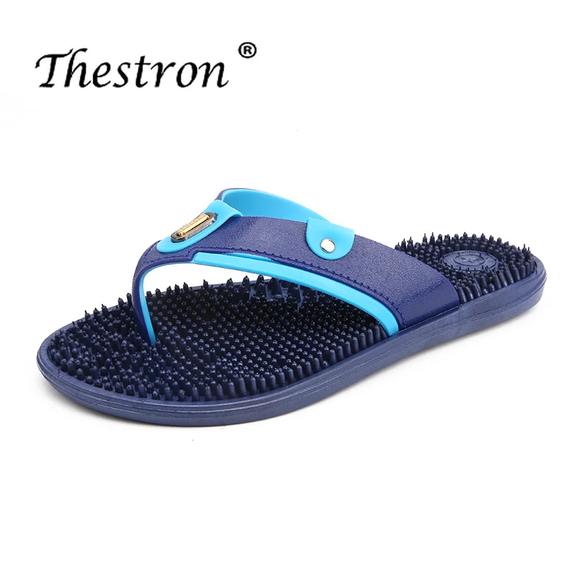 Handmade Men Beach Shoes Black Blue Soft Slippers Man Summer Man Flip Flops Fashion Men Massage shoes Handmade Men Beach Shoes Black Blue Soft Slippers Man Summer Man Flip Flops Fashion Men Massage shoes