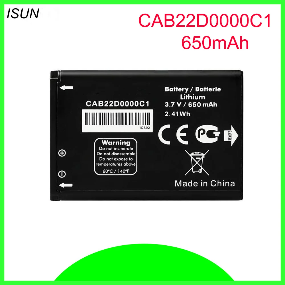 

ISUNOO CAB22B0000C1 CAB22D0000C1 CAB3010010C1 Battery For ALCATEL One Touch 2012D 2010D 2010X 2012D 356 665 OT-2010 OT-356