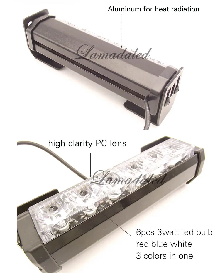 Красный, белый, синий, 3 цвета в одном пульте дистанционного управления, 2x6led, автомобильная решетка, стробоскоп, светильник s bar, беспроводной, автомобильный, вспышка, Дневной светильник